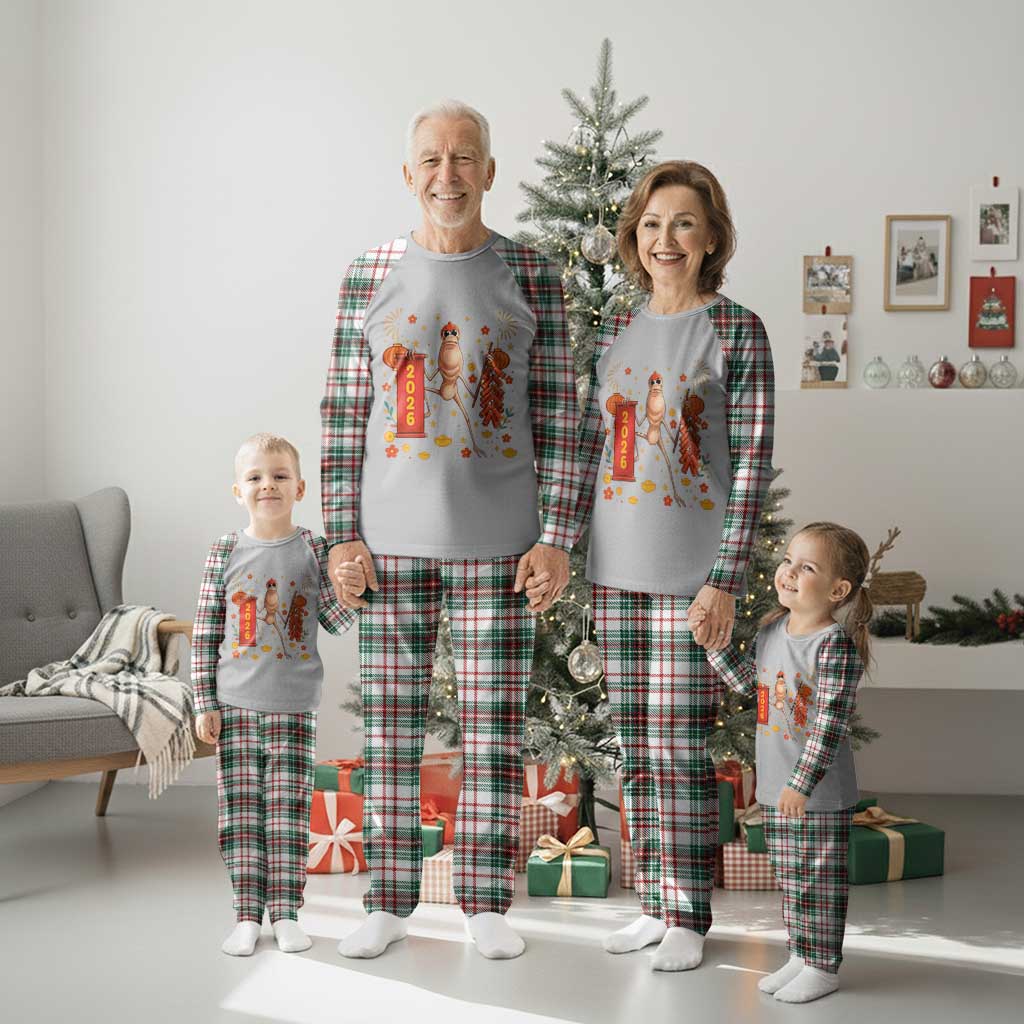 Marcus The Worm Lunar New Year Meme Plaid Pajama Set Trendy Gag Gift - Wonder Print Shop