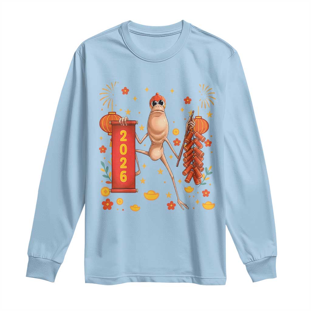 Marcus The Worm Lunar New Year Meme Long Sleeve Shirt Trendy Gag Gift - Wonder Print Shop