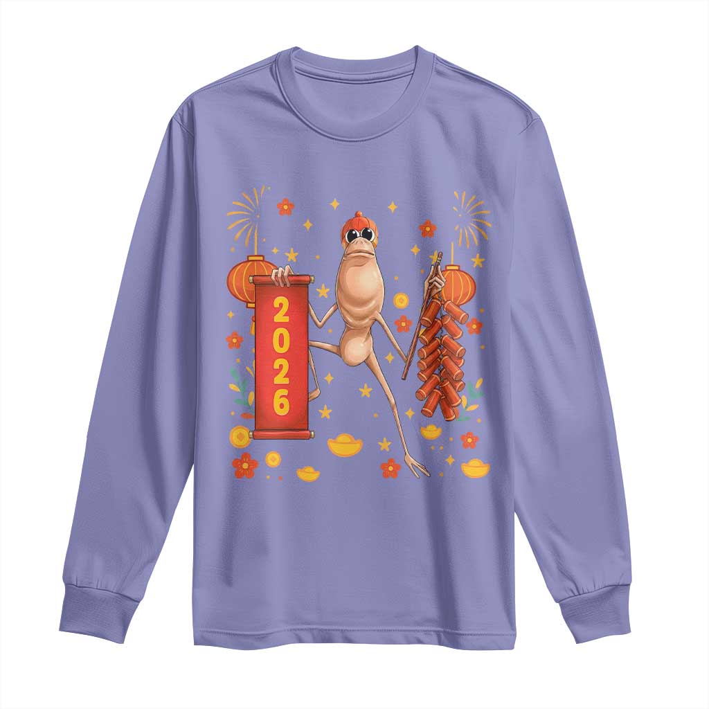 Marcus The Worm Lunar New Year Meme Long Sleeve Shirt Trendy Gag Gift - Wonder Print Shop