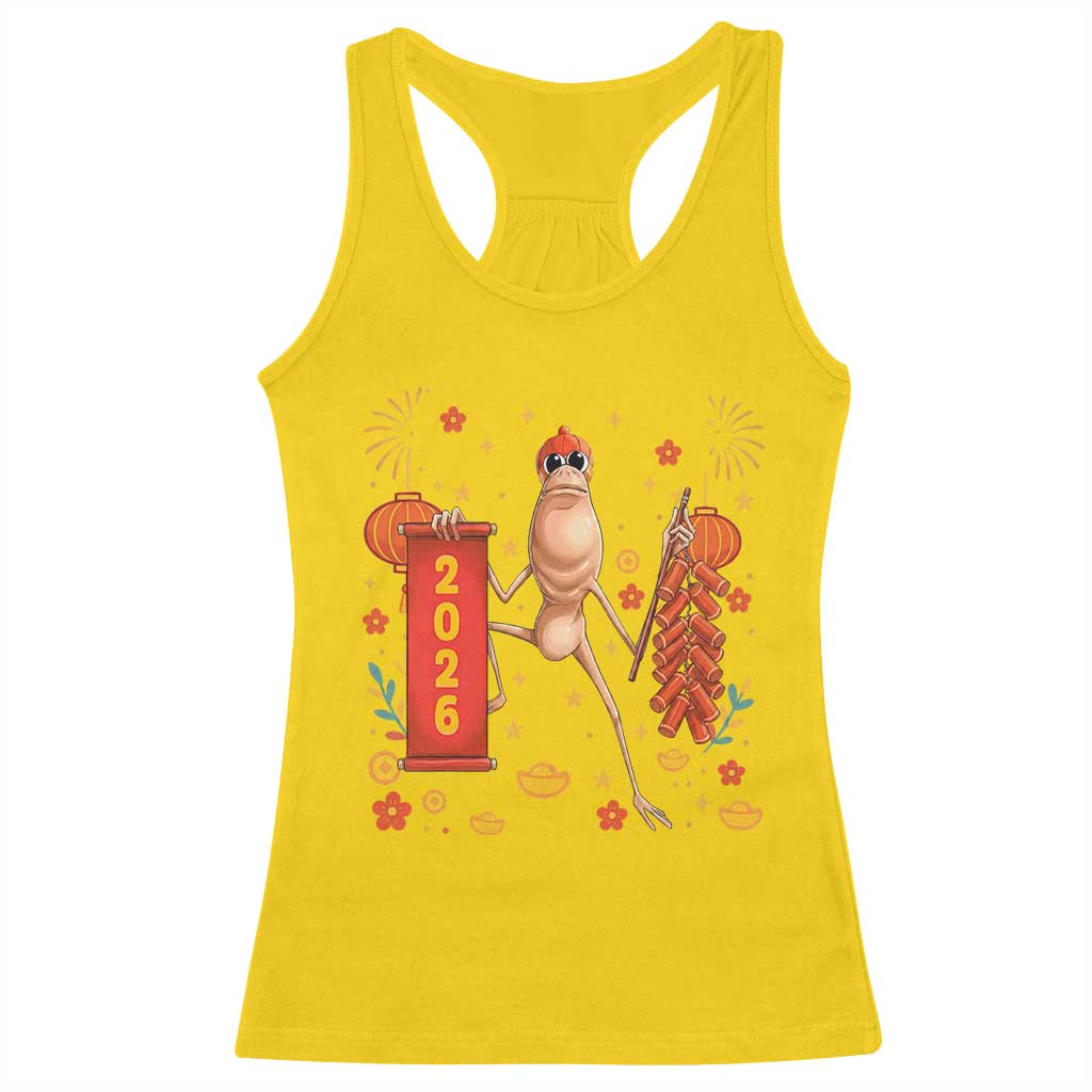 Marcus The Worm Lunar New Year Meme Racerback Tank Top Trendy Gag Gift - Wonder Print Shop