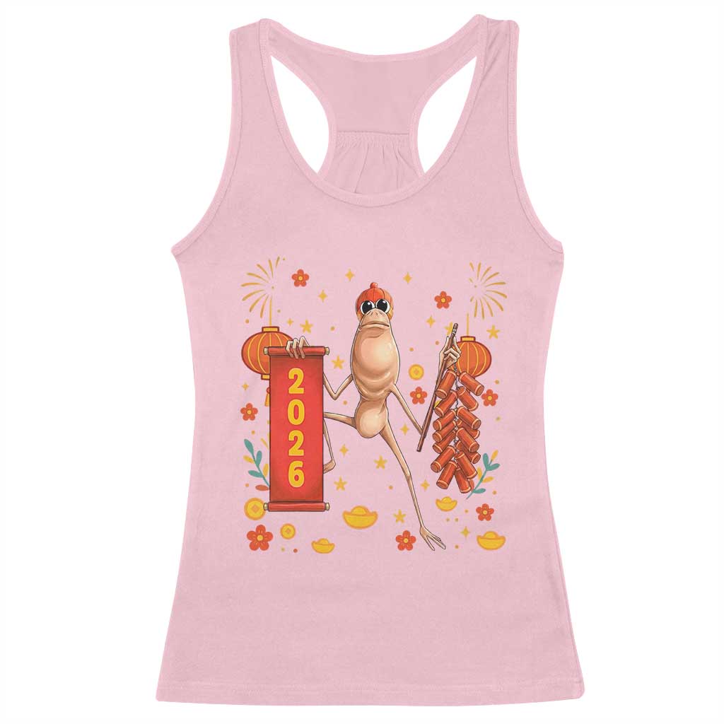 Marcus The Worm Lunar New Year Meme Racerback Tank Top Trendy Gag Gift - Wonder Print Shop