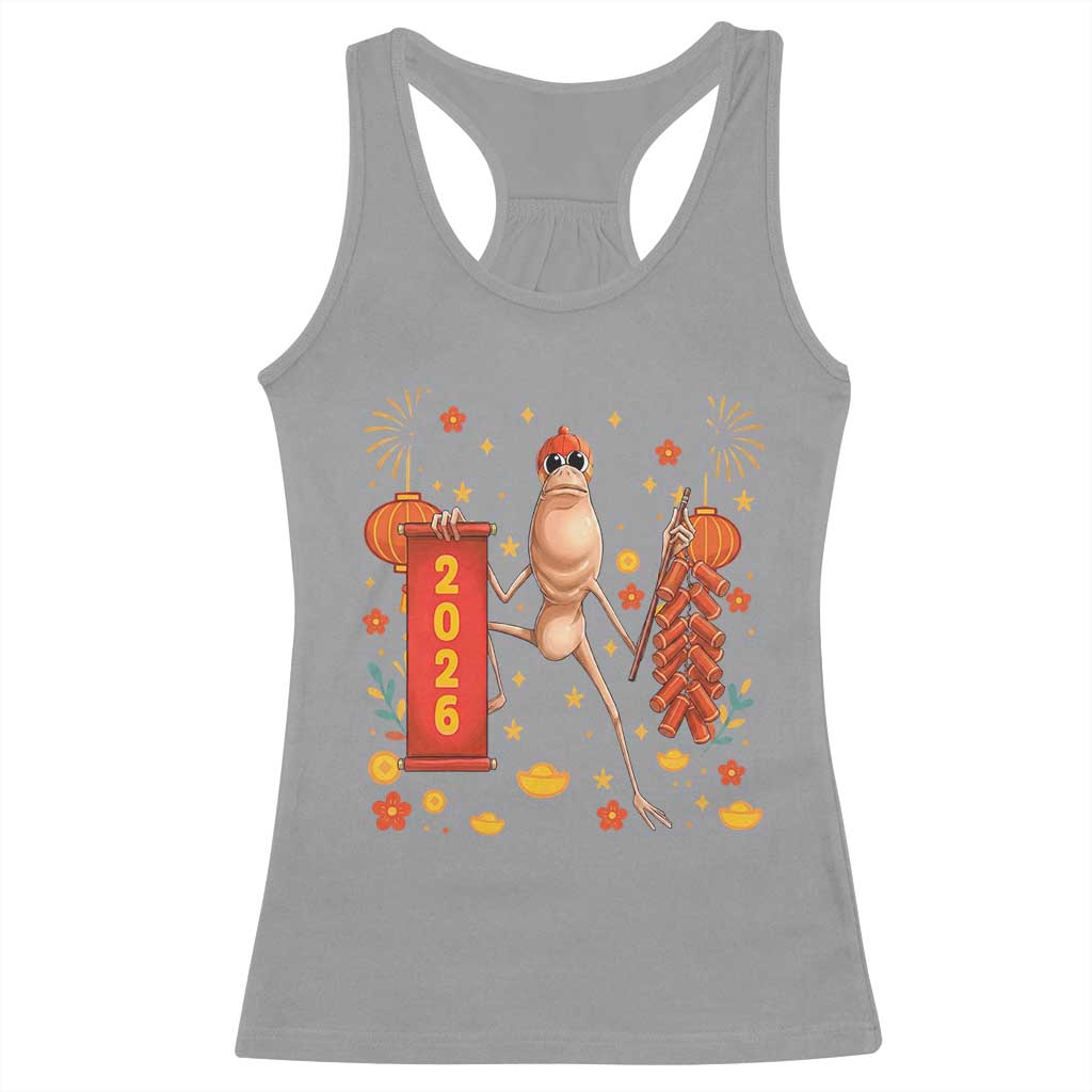 Marcus The Worm Lunar New Year Meme Racerback Tank Top Trendy Gag Gift - Wonder Print Shop