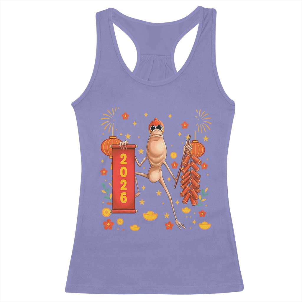 Marcus The Worm Lunar New Year Meme Racerback Tank Top Trendy Gag Gift - Wonder Print Shop