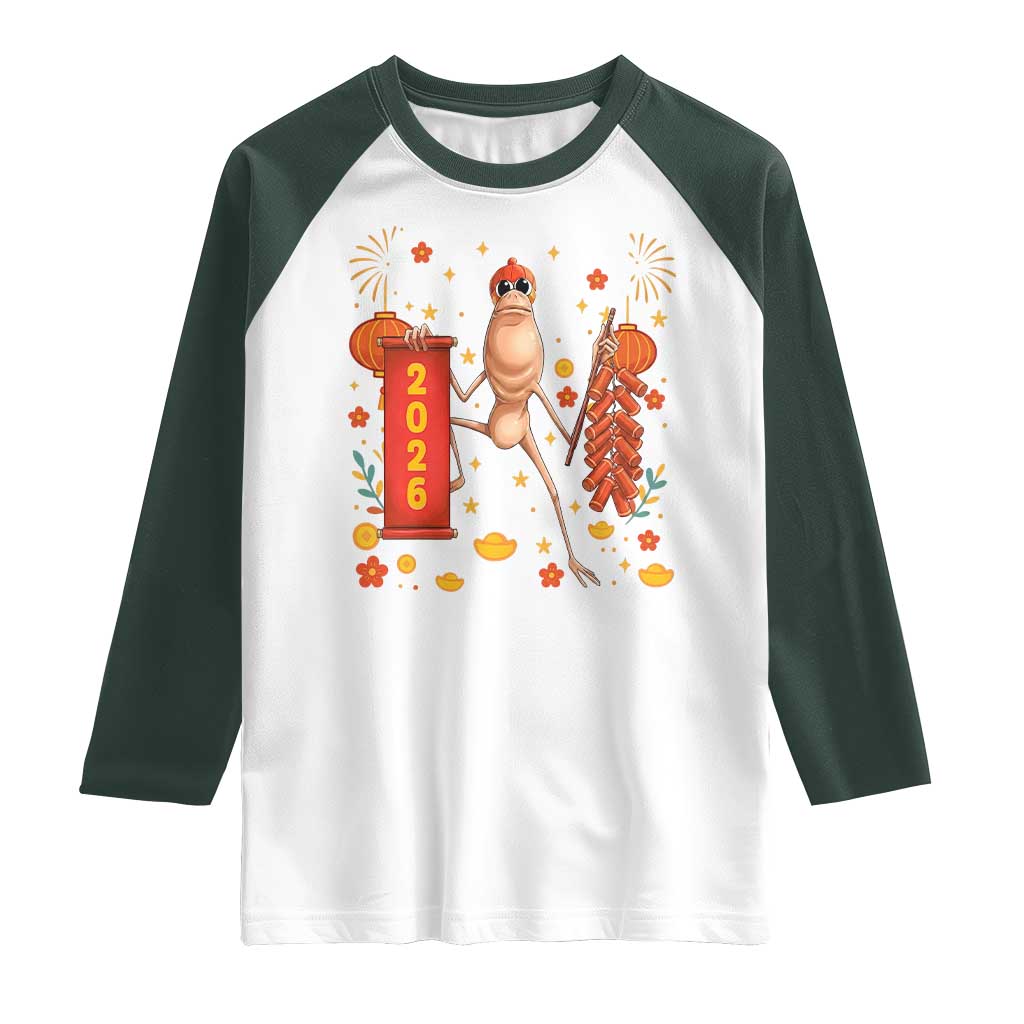Marcus The Worm Lunar New Year Meme Raglan Shirt Trendy Gag Gift - Wonder Print Shop