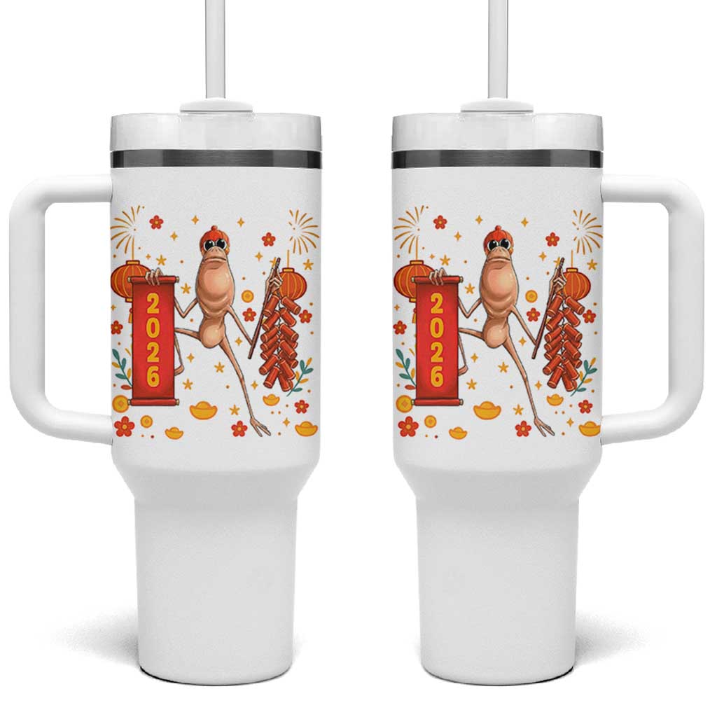 Marcus The Worm Lunar New Year Meme Tumbler With Handle Trendy Gag Gift - Wonder Print Shop