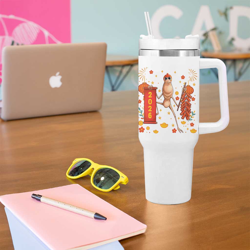 Marcus The Worm Lunar New Year Meme Tumbler With Handle Trendy Gag Gift - Wonder Print Shop