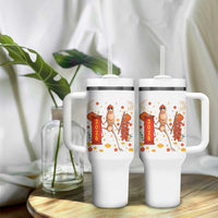 Marcus The Worm Lunar New Year Meme Tumbler With Handle Trendy Gag Gift - Wonder Print Shop