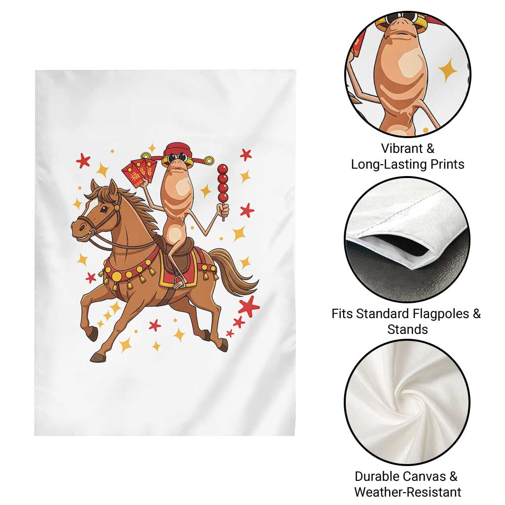 Funny Marcus The Worm Lunar New Year Garden Flag Viral Meme - Wonder Print Shop