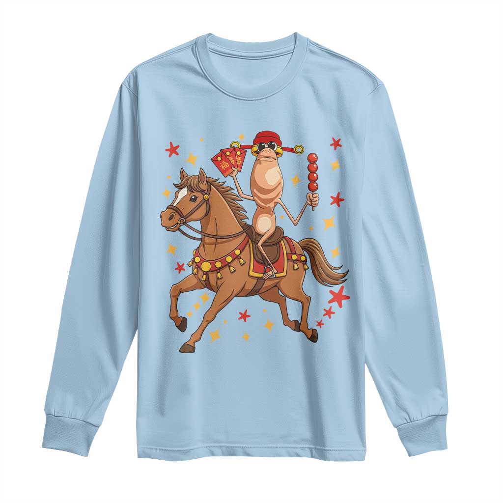 Funny Marcus The Worm Lunar New Year Long Sleeve Shirt Viral Meme - Wonder Print Shop