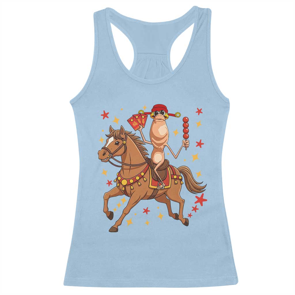Funny Marcus The Worm Lunar New Year Racerback Tank Top Viral Meme - Wonder Print Shop