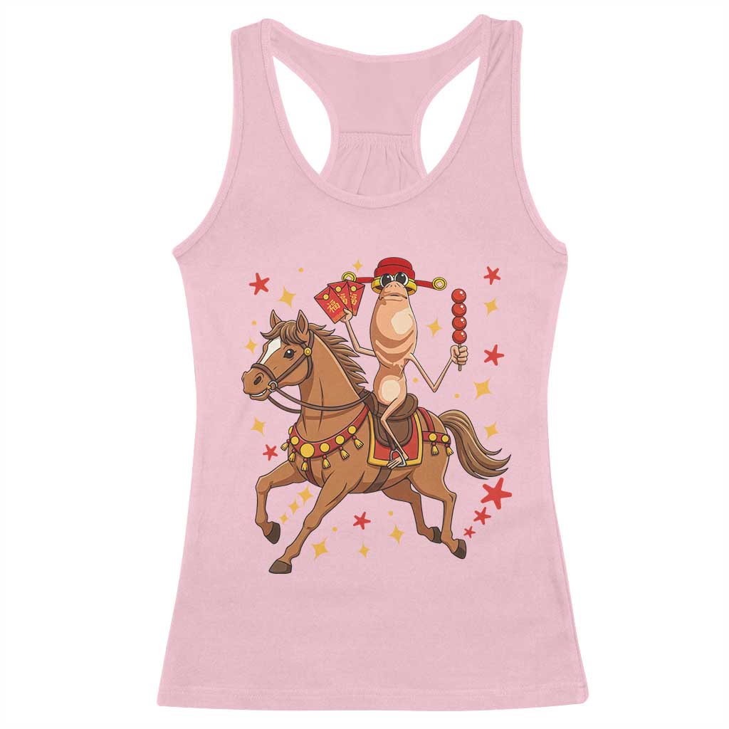 Funny Marcus The Worm Lunar New Year Racerback Tank Top Viral Meme - Wonder Print Shop