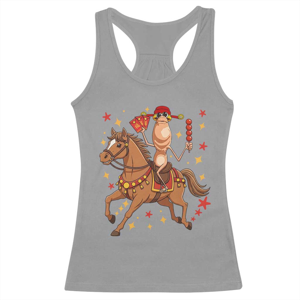 Funny Marcus The Worm Lunar New Year Racerback Tank Top Viral Meme - Wonder Print Shop