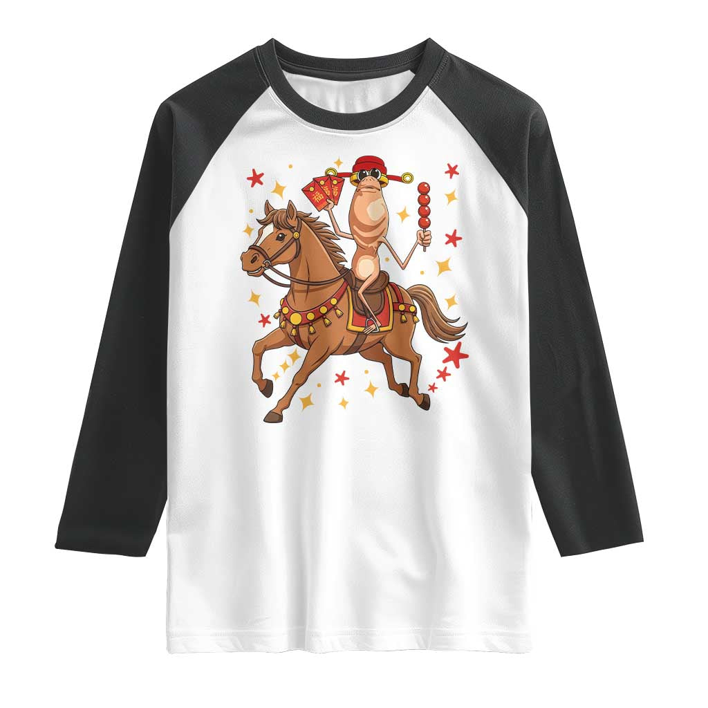Funny Marcus The Worm Lunar New Year Raglan Shirt Viral Meme - Wonder Print Shop