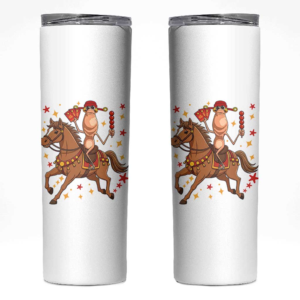 Funny Marcus The Worm Lunar New Year Skinny Tumbler Viral Meme - Wonder Print Shop