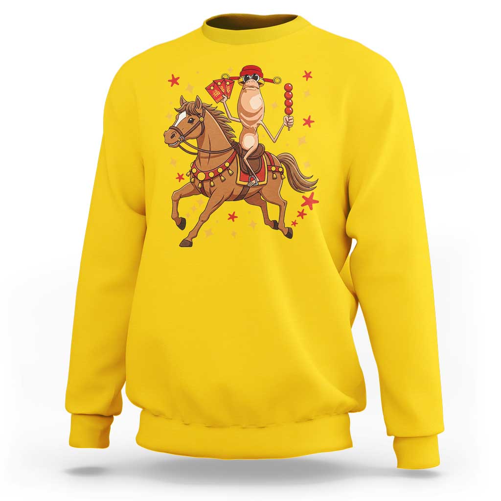 Funny Marcus The Worm Lunar New Year Sweatshirt Viral Meme - Wonder Print Shop