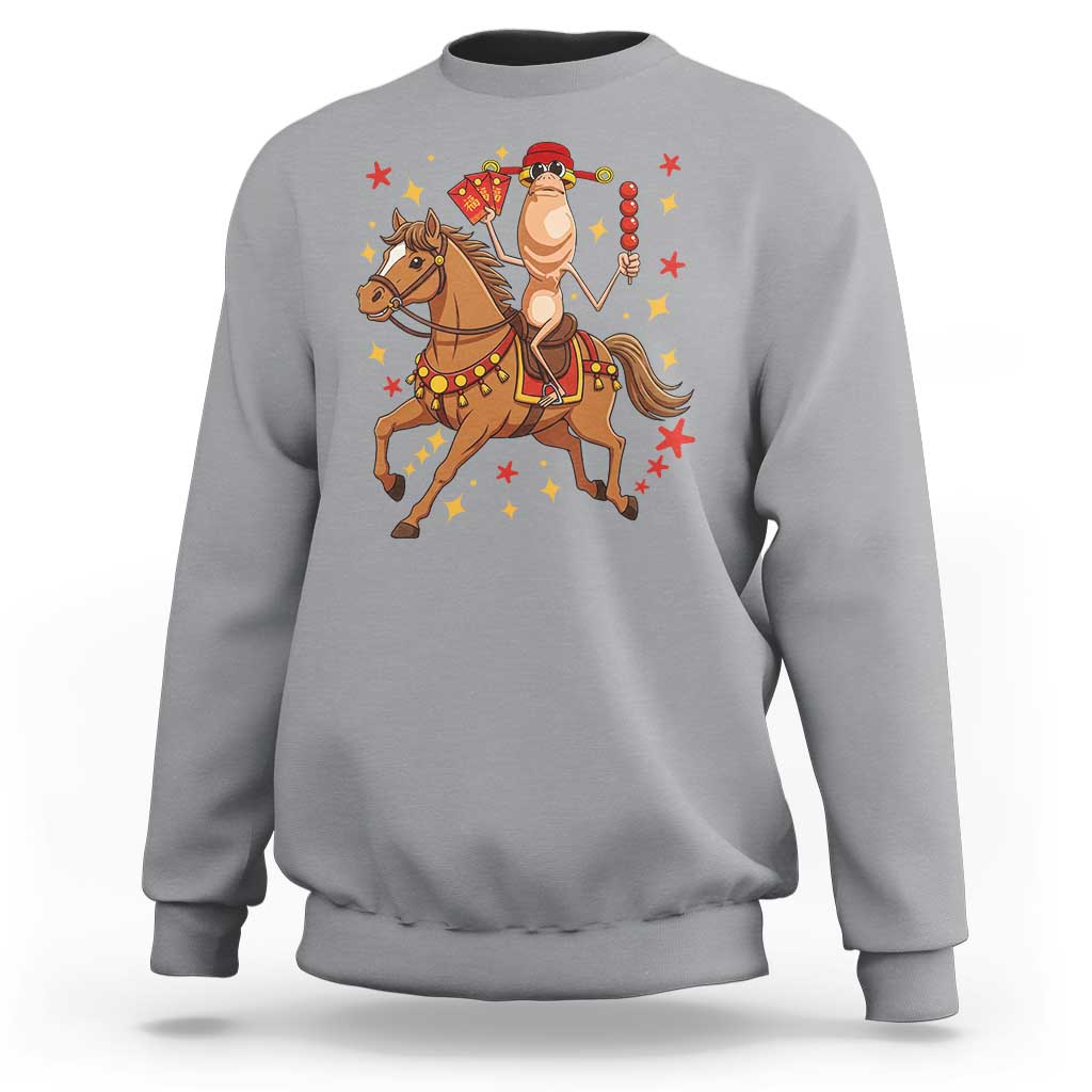 Funny Marcus The Worm Lunar New Year Sweatshirt Viral Meme - Wonder Print Shop