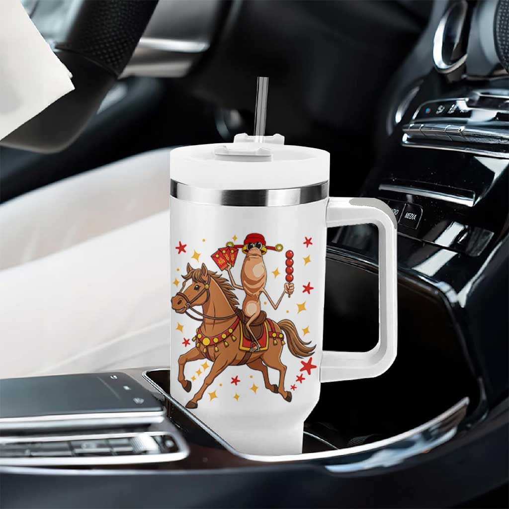 Funny Marcus The Worm Lunar New Year Tumbler With Handle Viral Meme - Wonder Print Shop