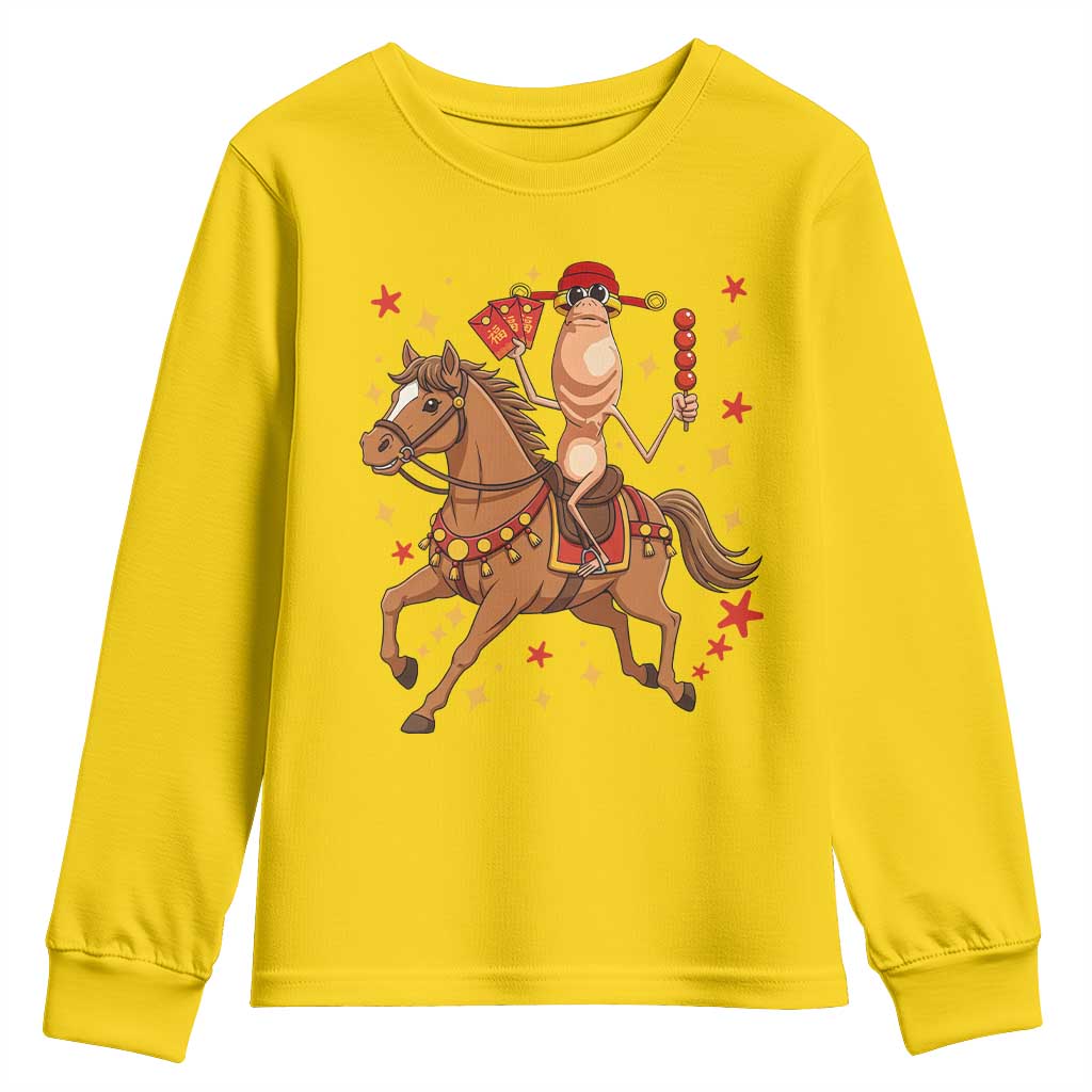 Funny Marcus The Worm Lunar New Year Youth Sweatshirt Viral Meme - Wonder Print Shop
