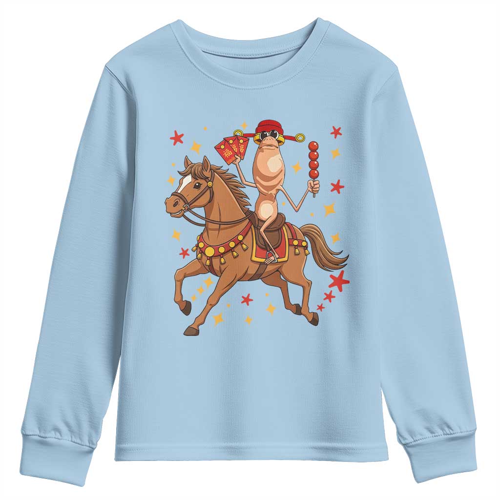 Funny Marcus The Worm Lunar New Year Youth Sweatshirt Viral Meme - Wonder Print Shop