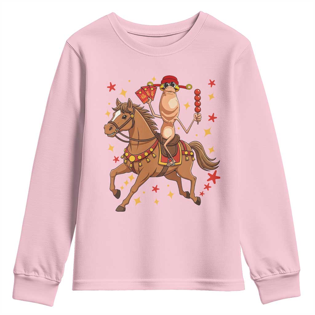 Funny Marcus The Worm Lunar New Year Youth Sweatshirt Viral Meme - Wonder Print Shop