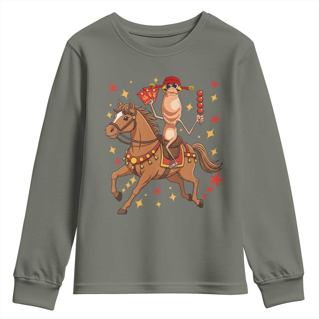 Funny Marcus The Worm Lunar New Year Youth Sweatshirt Viral Meme - Wonder Print Shop