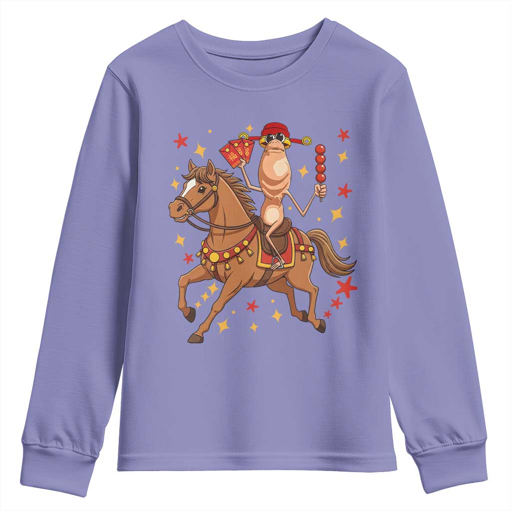 Funny Marcus The Worm Lunar New Year Youth Sweatshirt Viral Meme - Wonder Print Shop