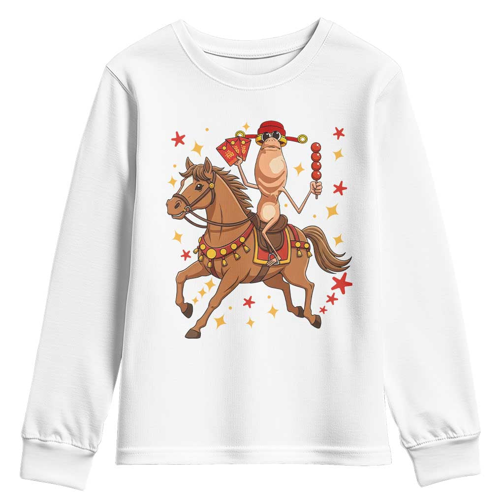 Funny Marcus The Worm Lunar New Year Youth Sweatshirt Viral Meme - Wonder Print Shop