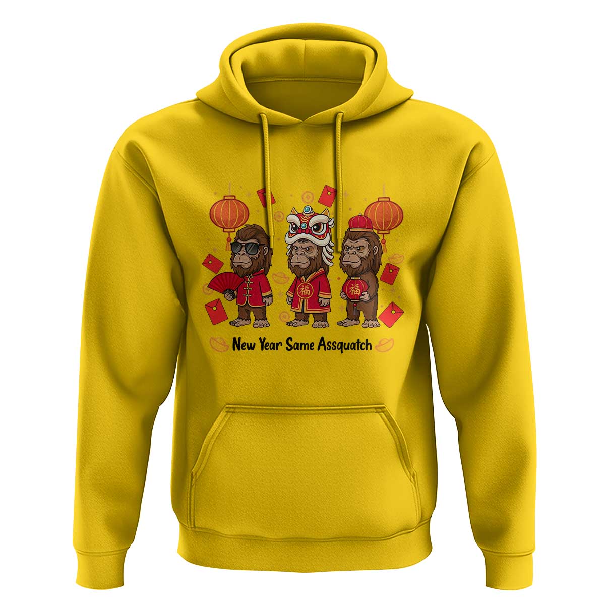 Funny New Year Same Assquatch Hoodie Bigfoot Lover - Wonder Print Shop