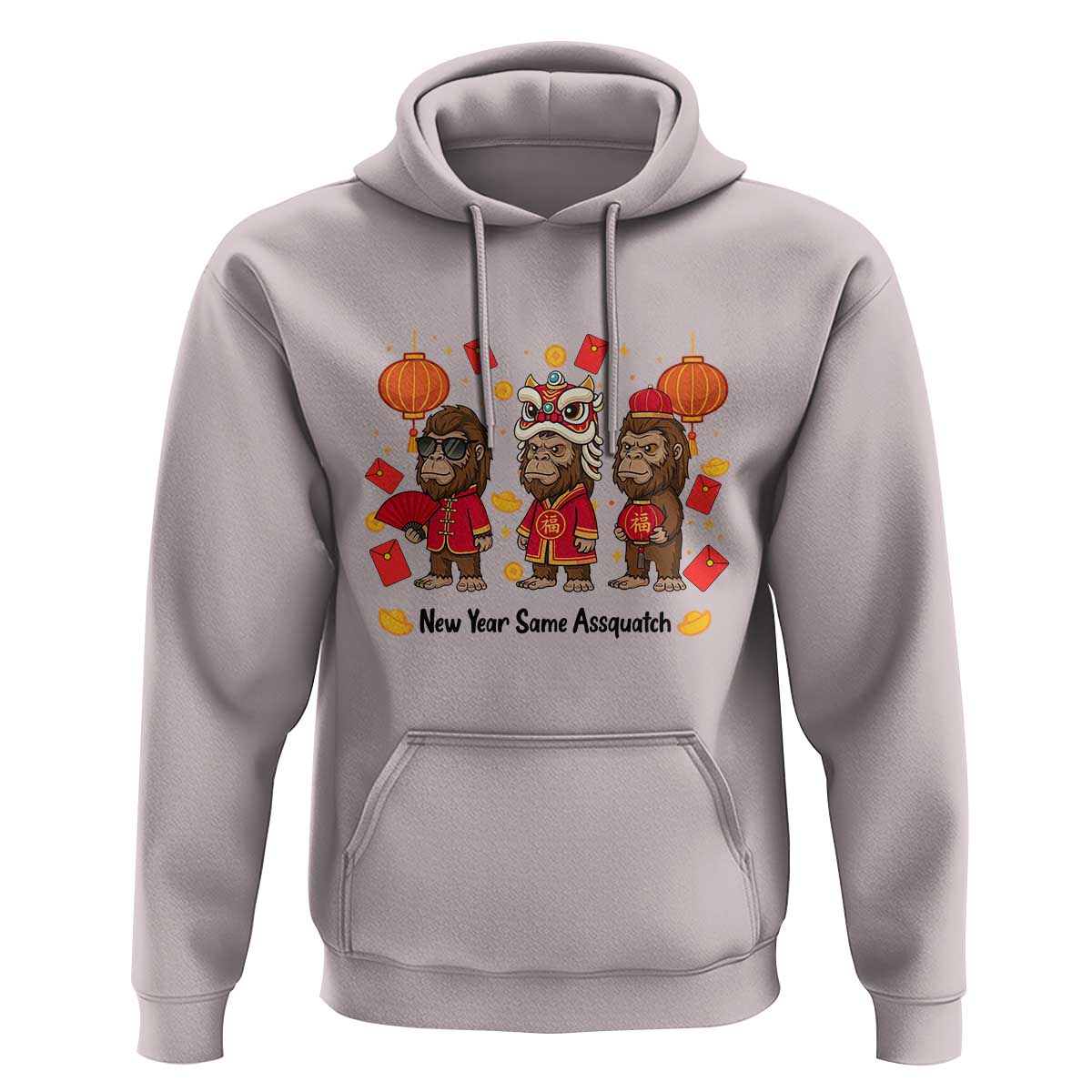 Funny New Year Same Assquatch Hoodie Bigfoot Lover - Wonder Print Shop
