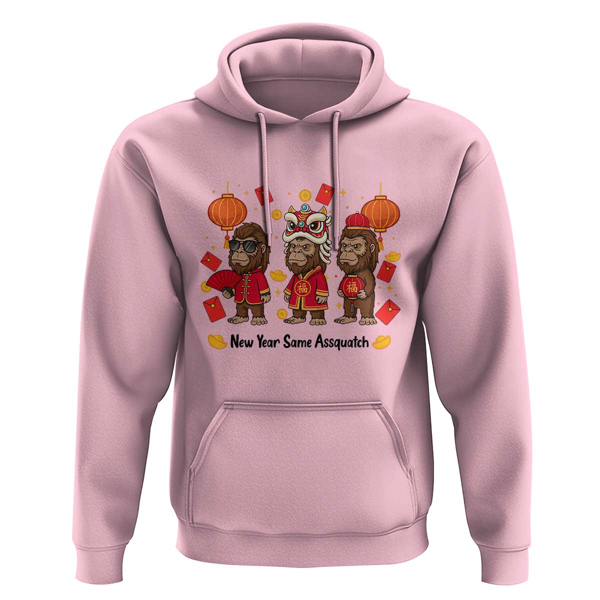 Funny New Year Same Assquatch Hoodie Bigfoot Lover - Wonder Print Shop