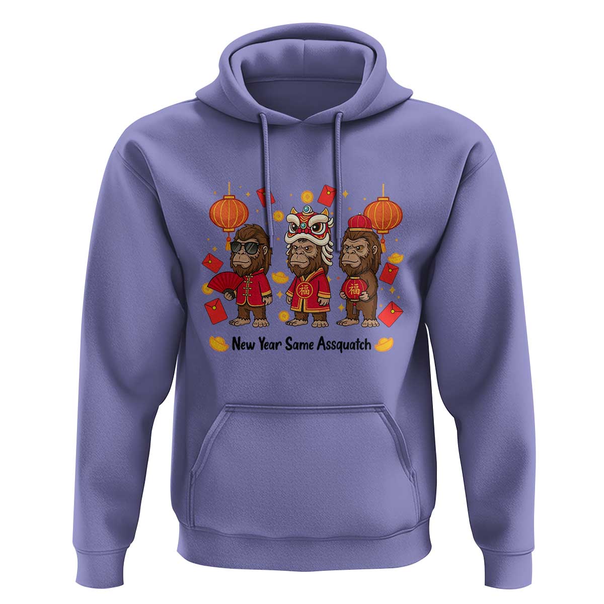 Funny New Year Same Assquatch Hoodie Bigfoot Lover - Wonder Print Shop