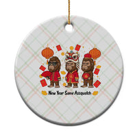 Funny New Year Same Assquatch Ceramic Ornament Bigfoot Lover - Wonder Print Shop