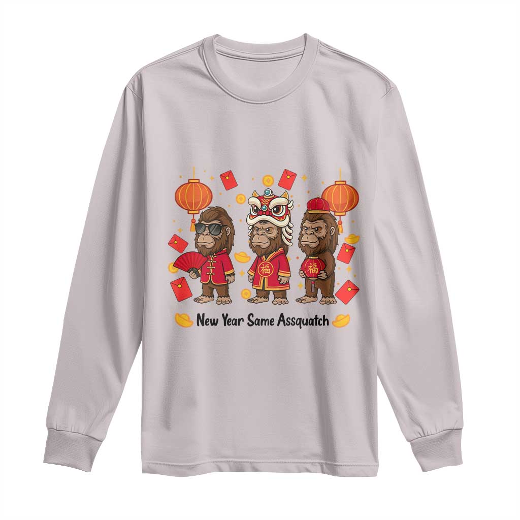 Funny New Year Same Assquatch Long Sleeve Shirt Bigfoot Lover - Wonder Print Shop