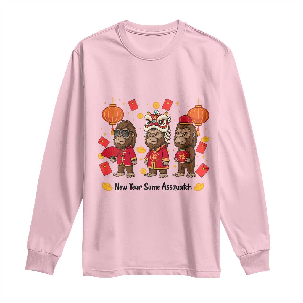 Funny New Year Same Assquatch Long Sleeve Shirt Bigfoot Lover - Wonder Print Shop