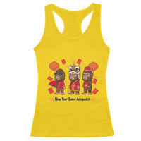 Funny New Year Same Assquatch Racerback Tank Top Bigfoot Lover - Wonder Print Shop