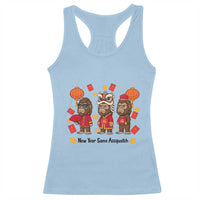 Funny New Year Same Assquatch Racerback Tank Top Bigfoot Lover - Wonder Print Shop