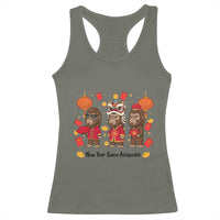 Funny New Year Same Assquatch Racerback Tank Top Bigfoot Lover - Wonder Print Shop