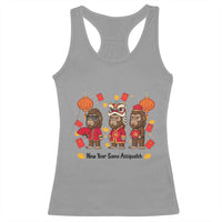 Funny New Year Same Assquatch Racerback Tank Top Bigfoot Lover - Wonder Print Shop