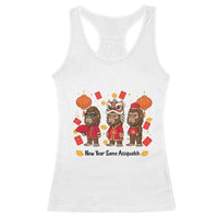Funny New Year Same Assquatch Racerback Tank Top Bigfoot Lover - Wonder Print Shop