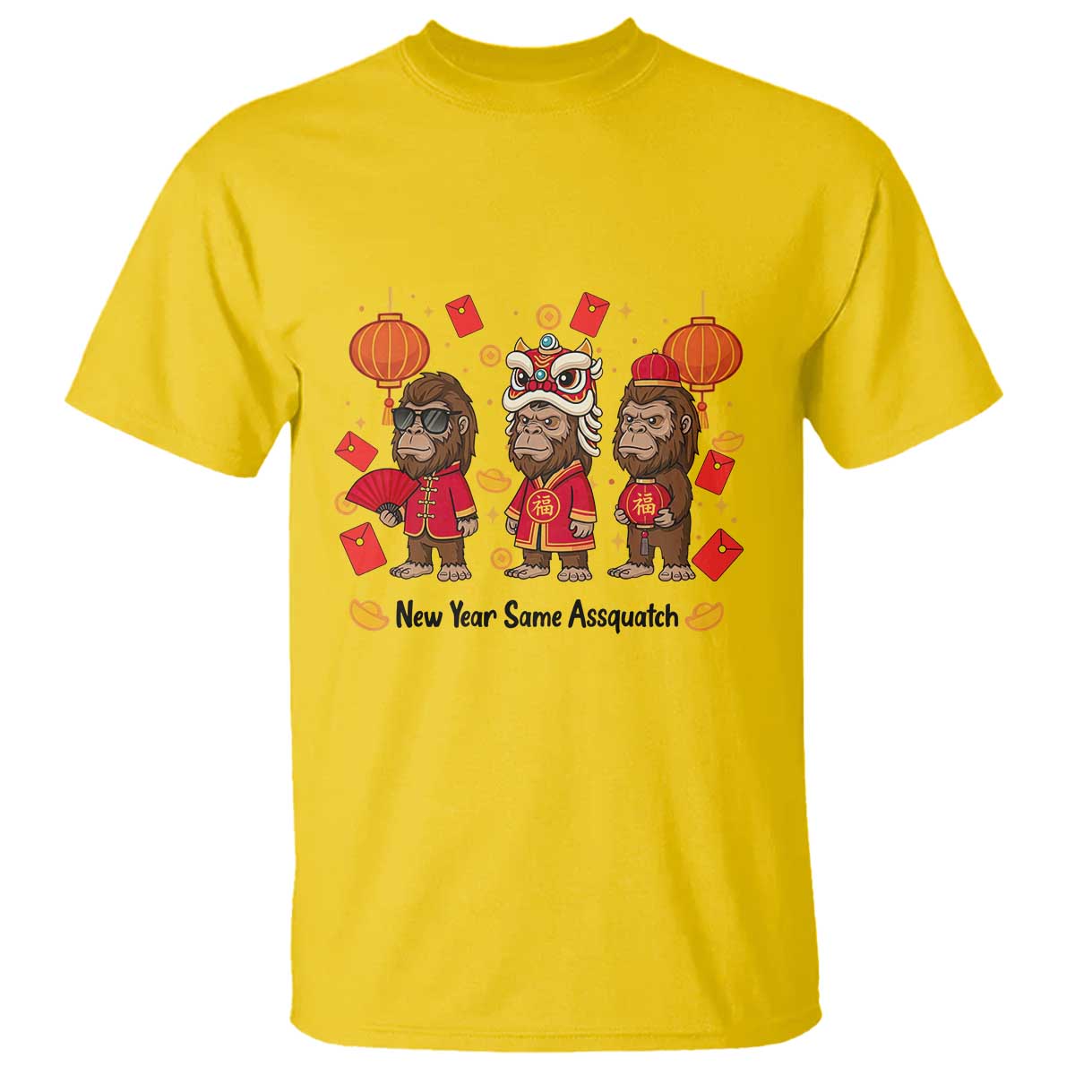 Funny New Year Same Assquatch T Shirt Bigfoot Lover - Wonder Print Shop