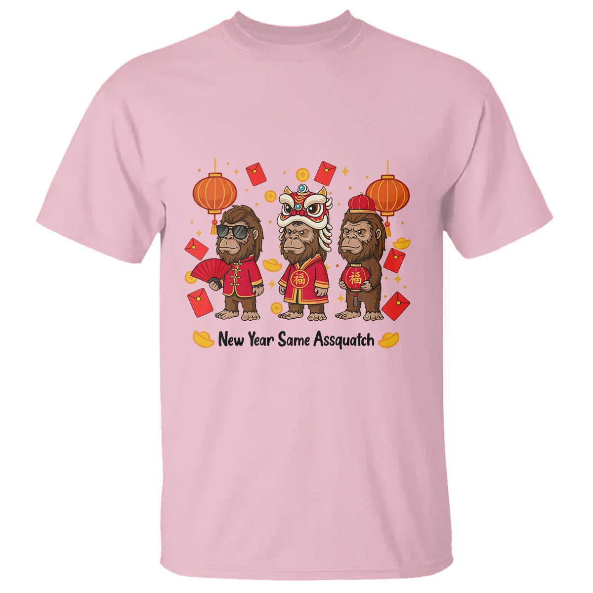 Funny New Year Same Assquatch T Shirt Bigfoot Lover - Wonder Print Shop