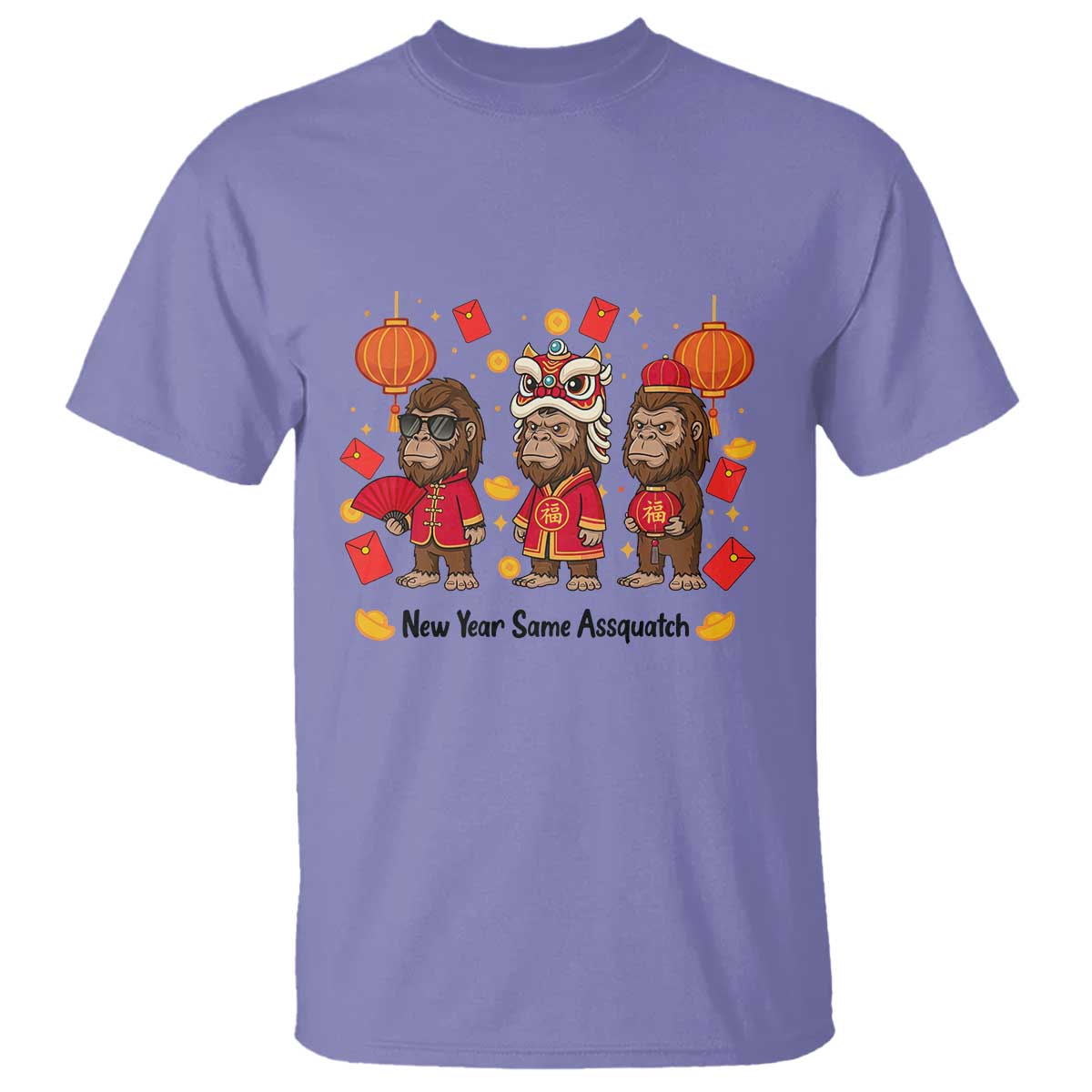 Funny New Year Same Assquatch T Shirt Bigfoot Lover - Wonder Print Shop