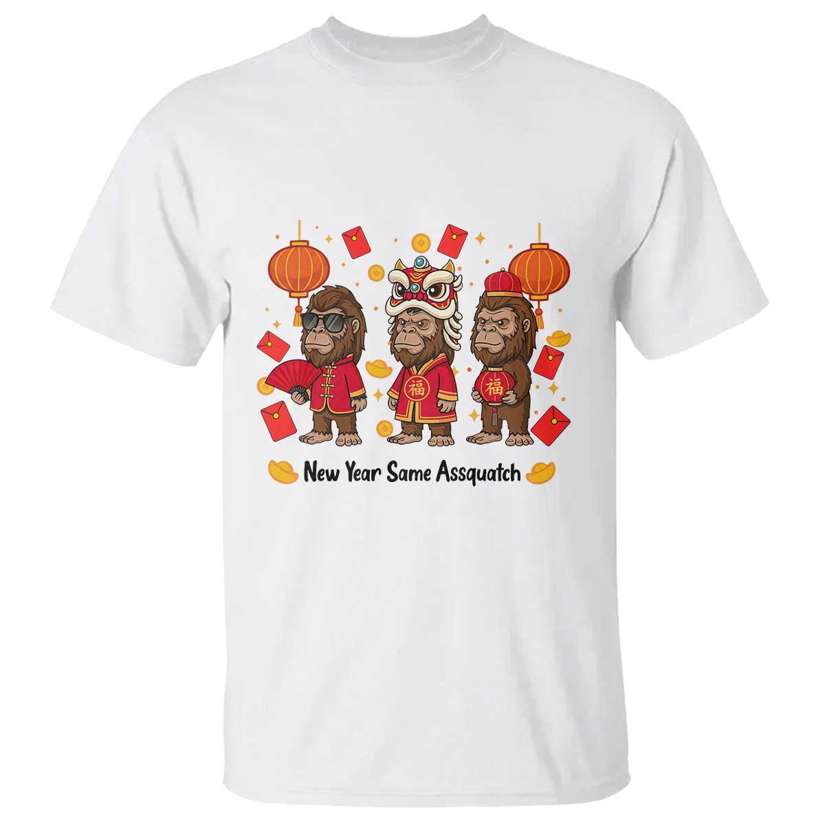 Funny New Year Same Assquatch T Shirt Bigfoot Lover - Wonder Print Shop