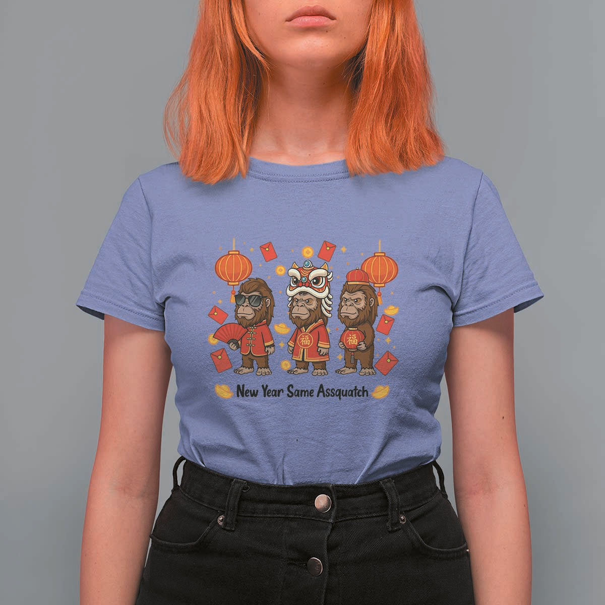 Funny New Year Same Assquatch T Shirt For Women Bigfoot Lover - Wonder Print Shop