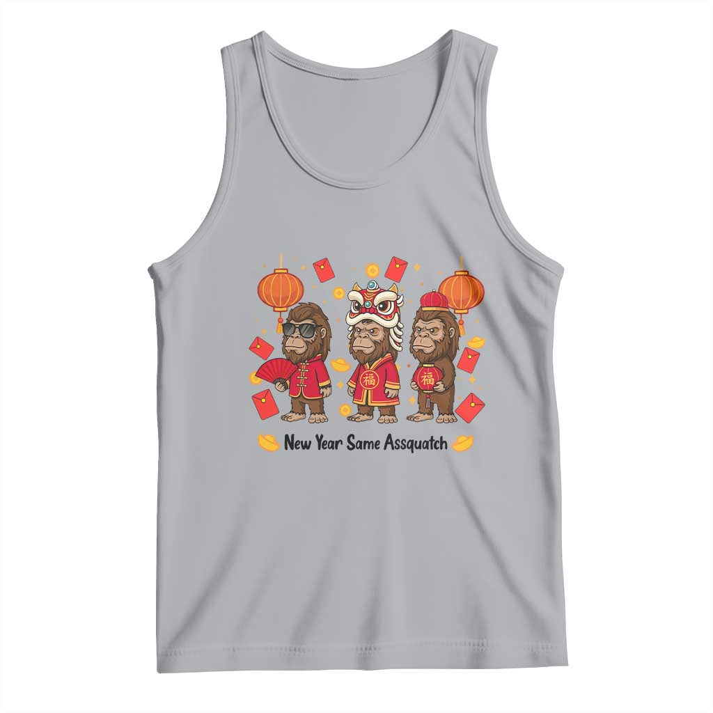Funny New Year Same Assquatch Tank Top Bigfoot Lover - Wonder Print Shop