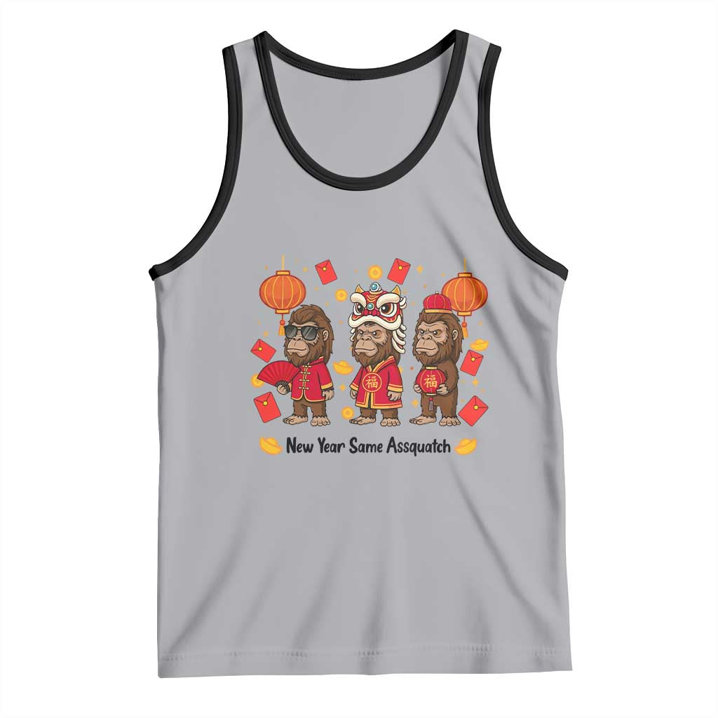 Funny New Year Same Assquatch Tank Top Bigfoot Lover - Wonder Print Shop