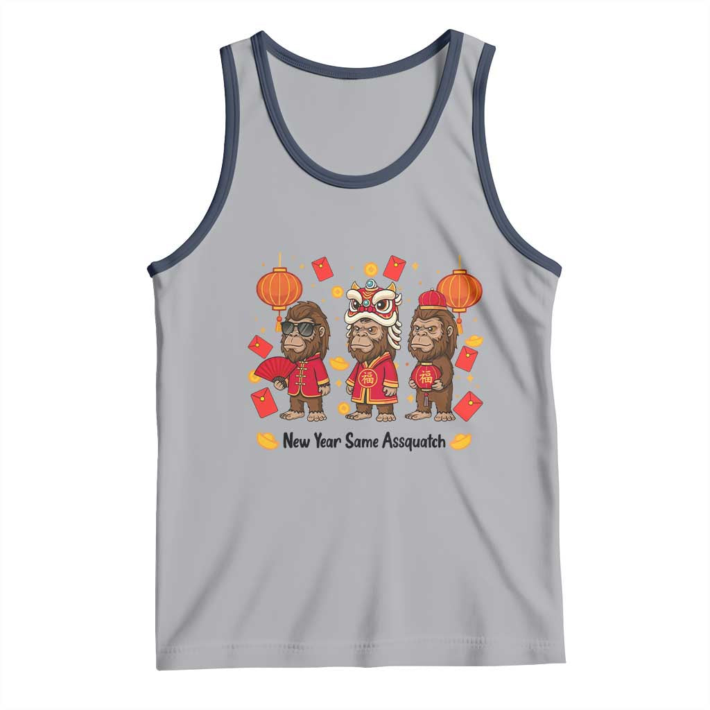 Funny New Year Same Assquatch Tank Top Bigfoot Lover - Wonder Print Shop
