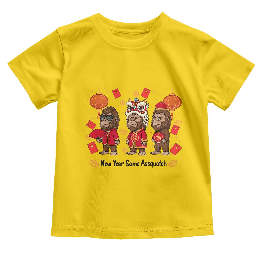Funny New Year Same Assquatch Toddler T Shirt Bigfoot Lover - Wonder Print Shop