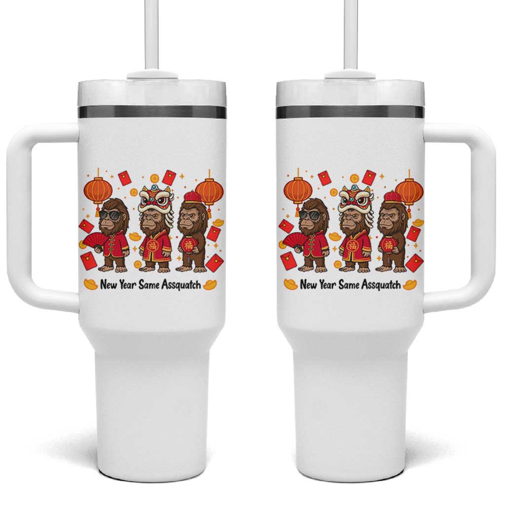 Funny New Year Same Assquatch Tumbler With Handle Bigfoot Lover - Wonder Print Shop