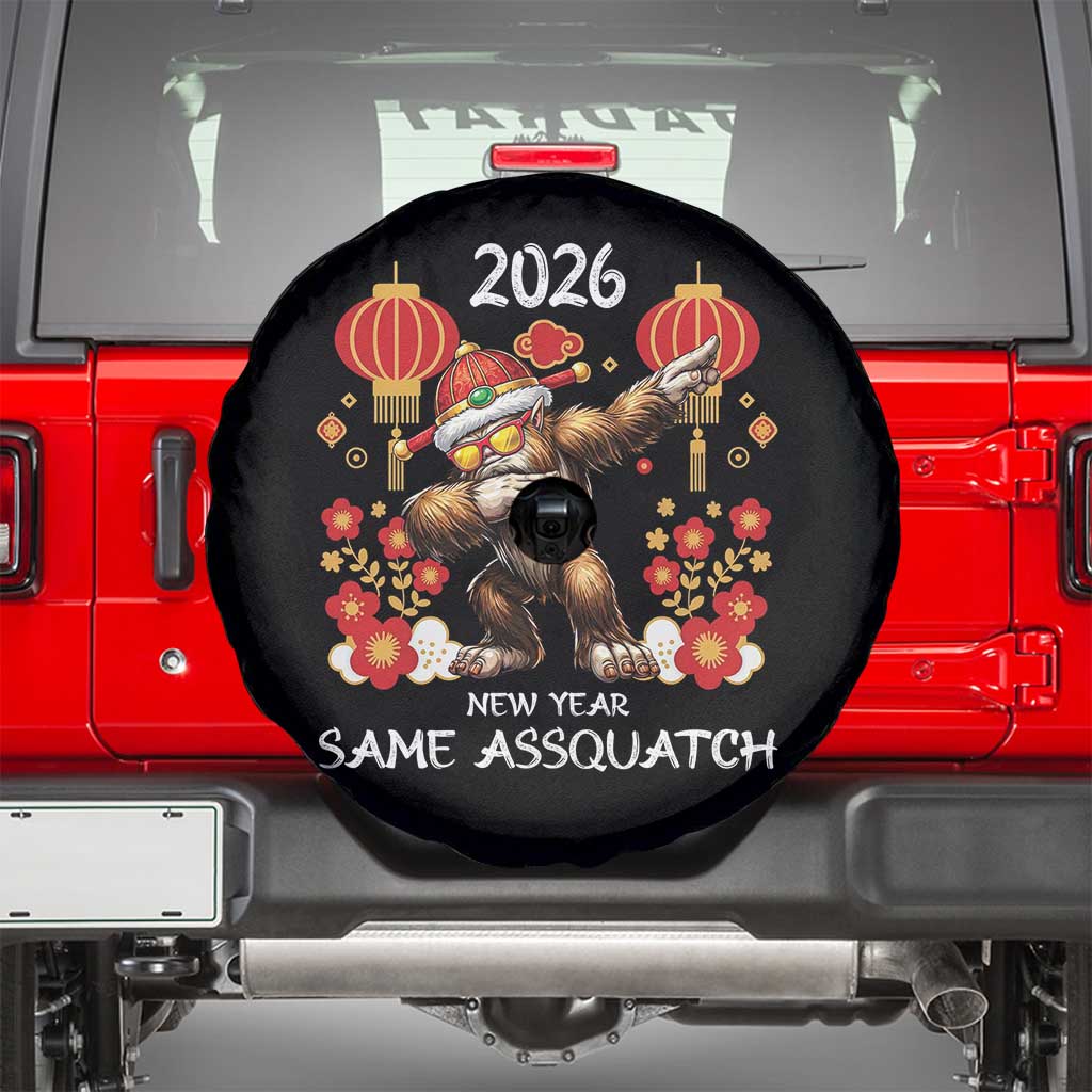 Bigfoot Lunar New Year Spare Tire Cover Funny Same Assquatch - Wonder Print Shop
